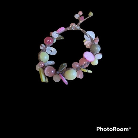 Handmade Bracelet with Glass Beads. Multi Colored. - Picture 2 of 8